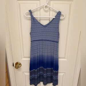 Athleta Multi Colored Jersey Style Pullover Casual Sleeveless Dress Size Small